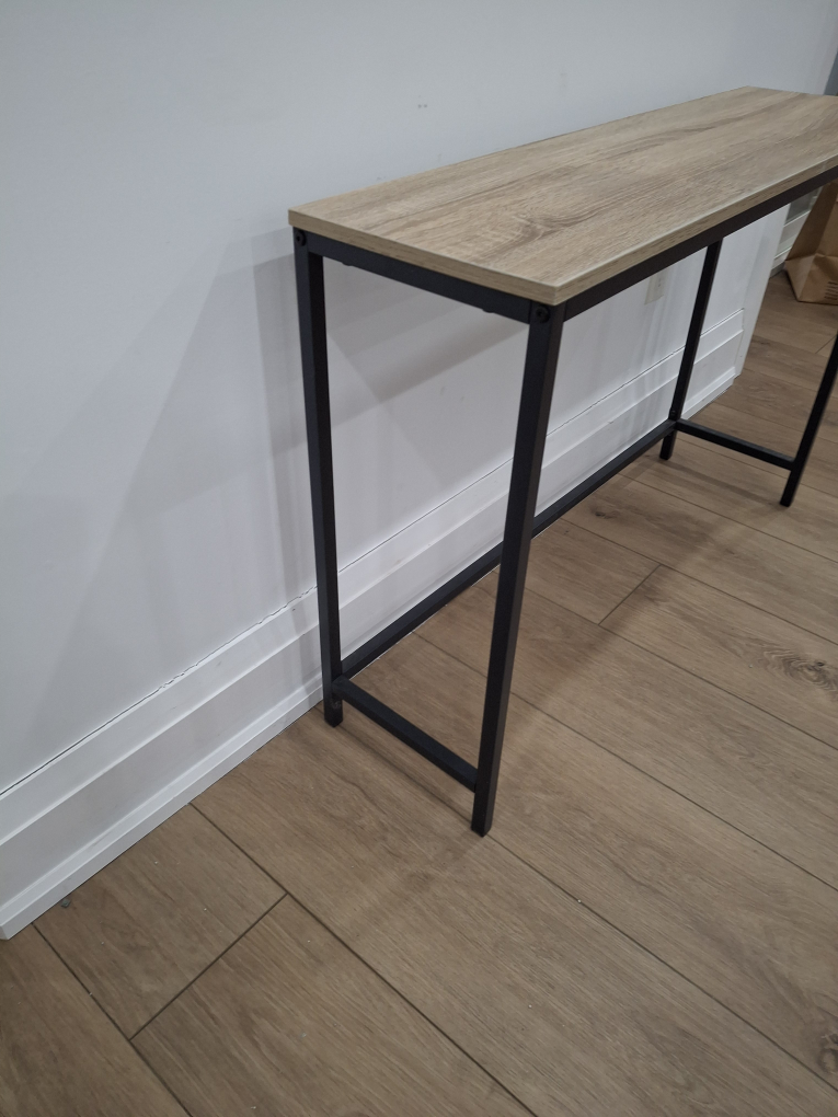 Modern Console Table with Black Metal Legs - photo 2
