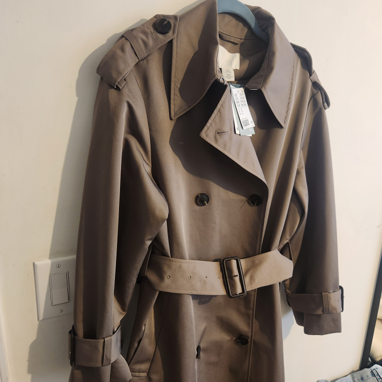 Brandnew Women's H&M Brown Trench Coat - Size M - photo 5