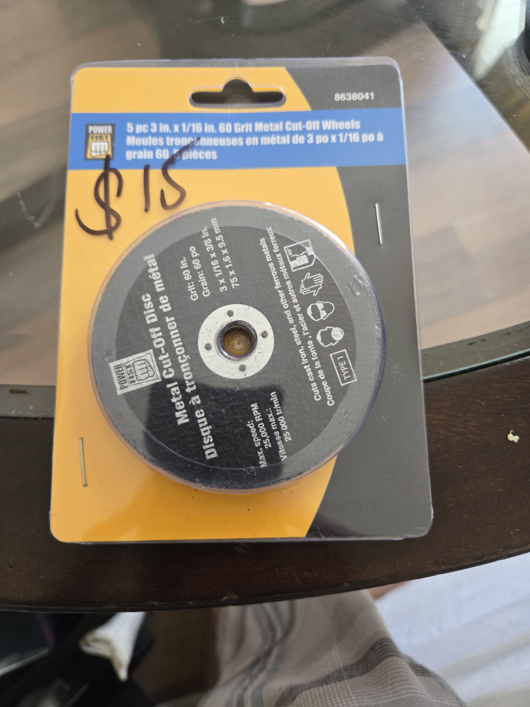 5 Pack 3 inch Metal Cut-Off Wheels - 60 Grit - photo 3
