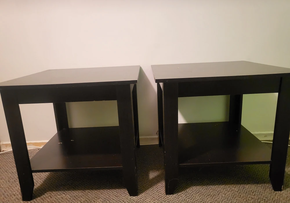 Pair of Dark Brown End Tables - photo 5