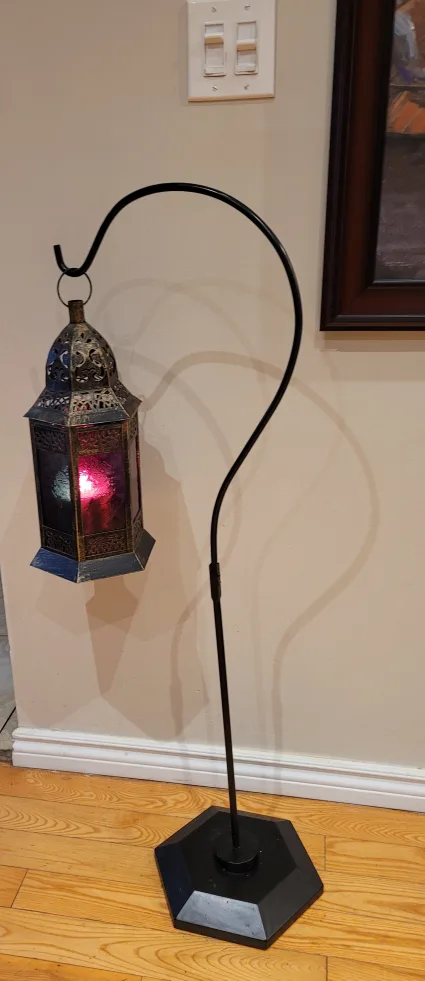 Ornate Metal Lantern with Stand image indicator(6)
