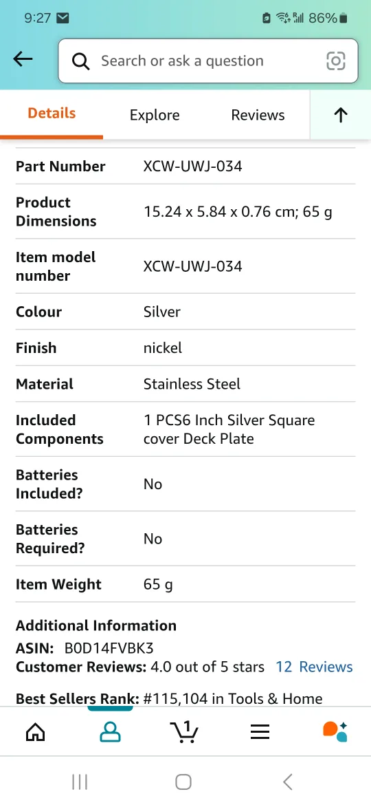 NEW ~ Brushed Nickel Stainless Steel Sink Faucet Cover Plate image indicator(4)