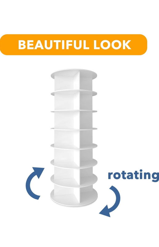 lISGODTO 7-Tier Rotating Shoe Rack - photo 3