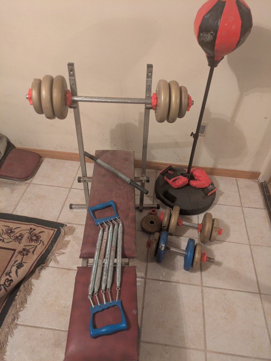 Junior Gym Set - Weights, Bench, Punching Bag - photo 2