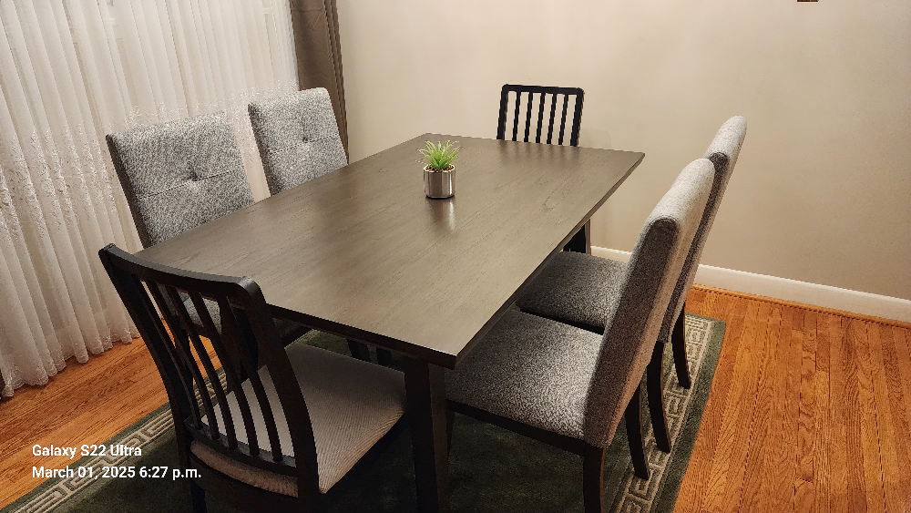 dinning set with 6 chairs