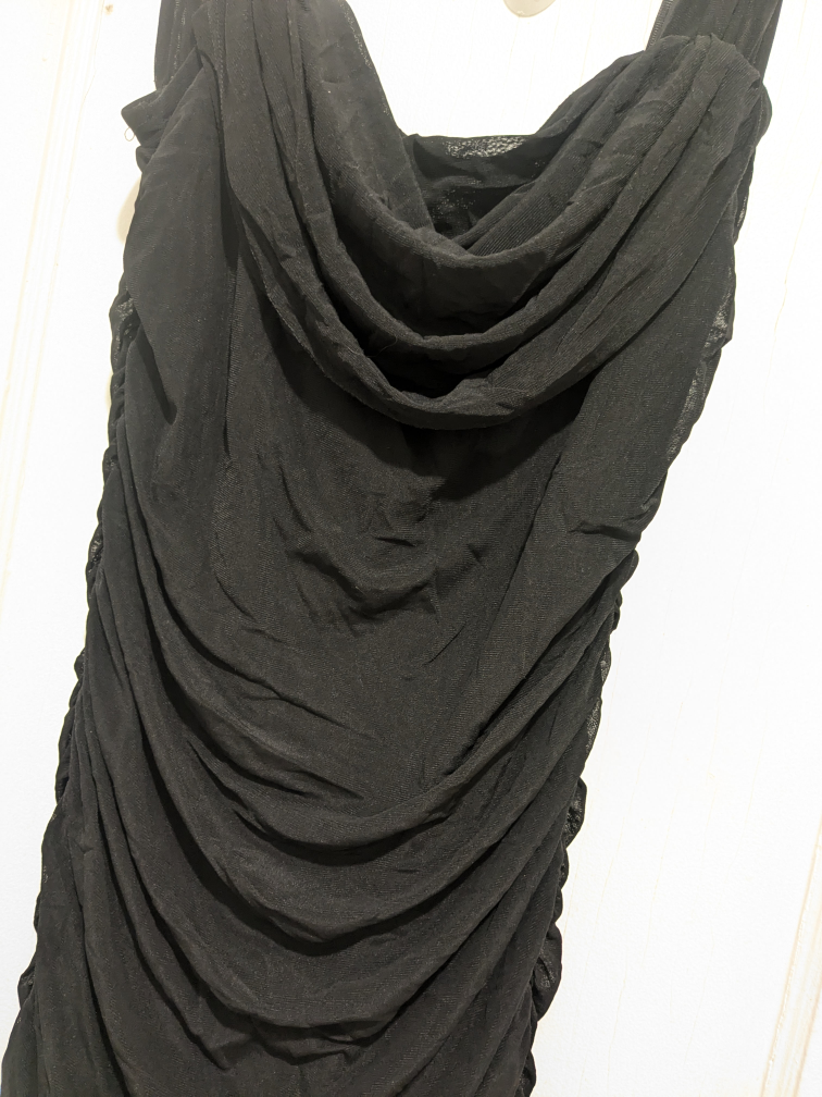 Black Ruched Mini Dress - photo 2