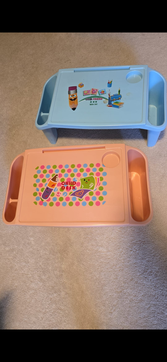 Two Children's Desk Trays