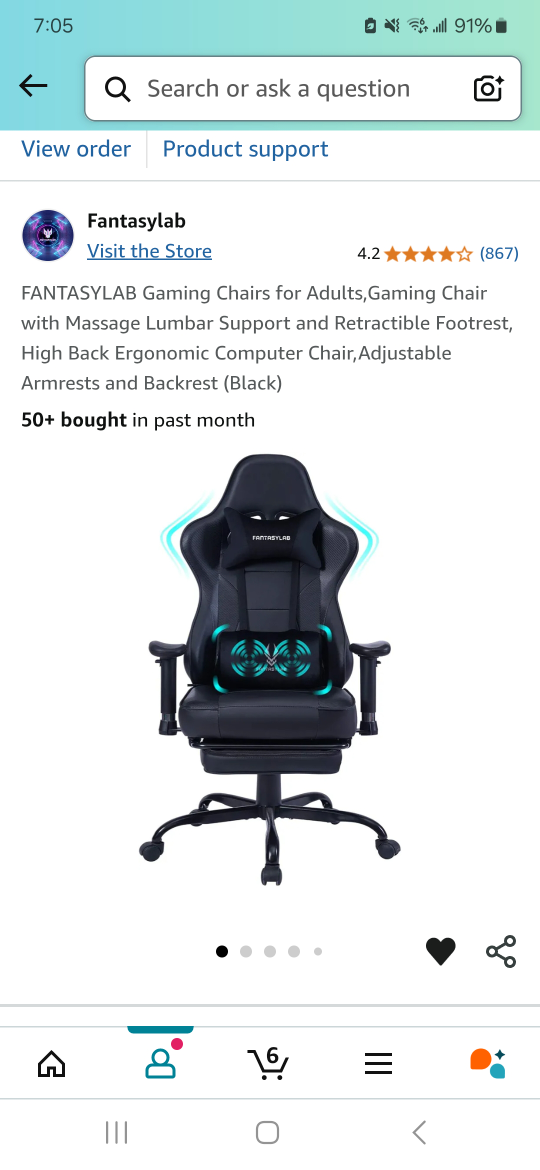 Von Racer Gaming Chair with Footrest
