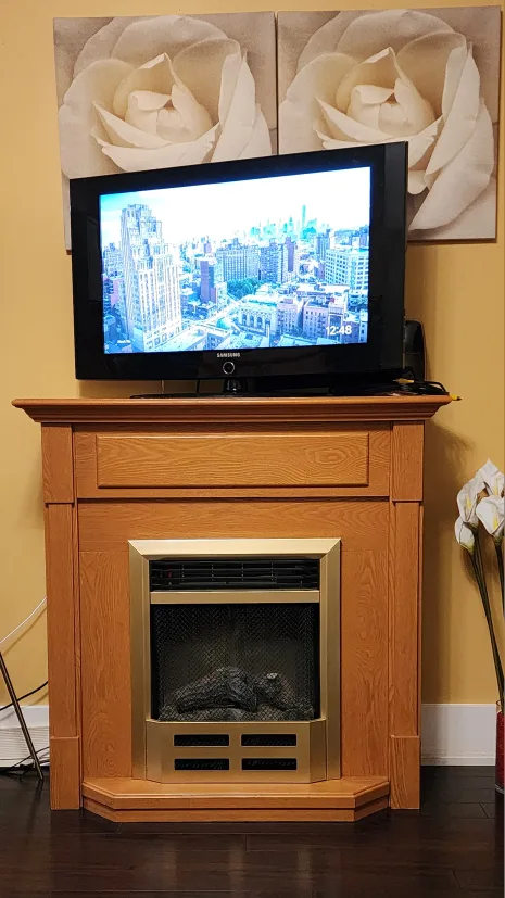 🧡  Electric Fireplace Mantle TV Stand image indicator(4)