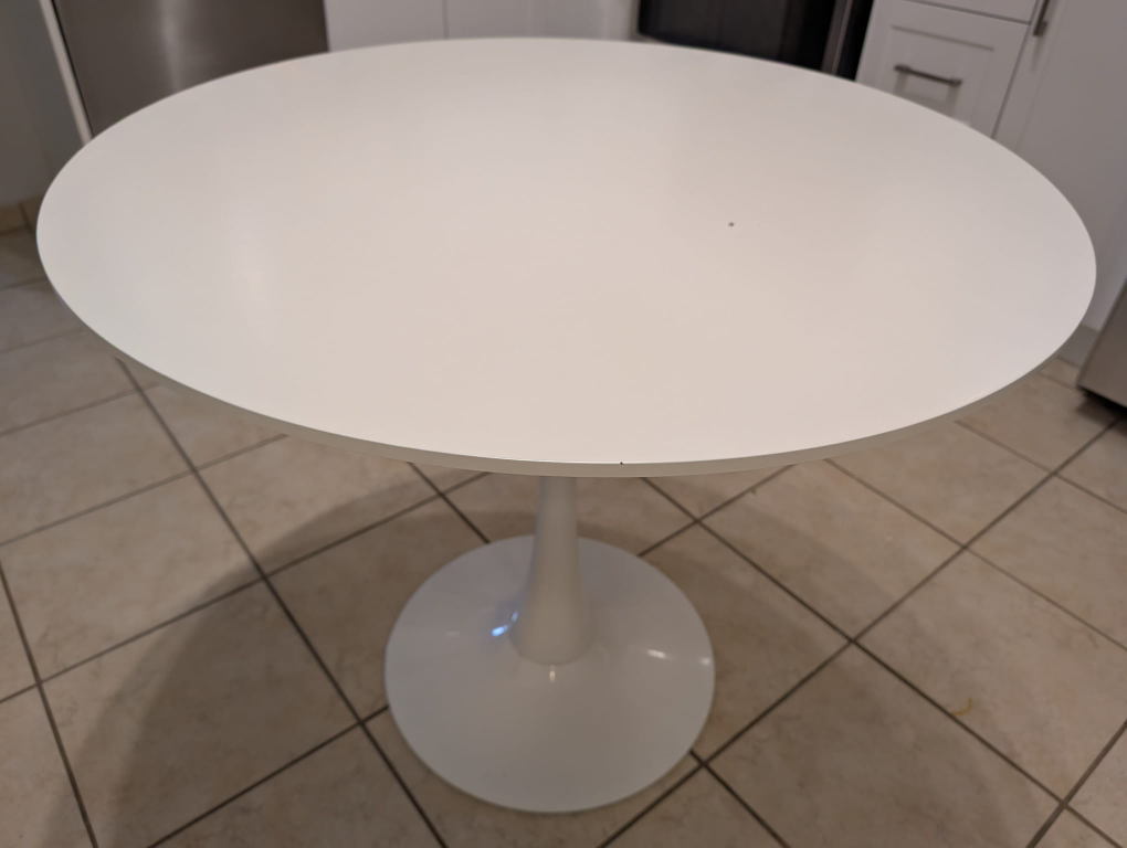 White Round Dining Table
