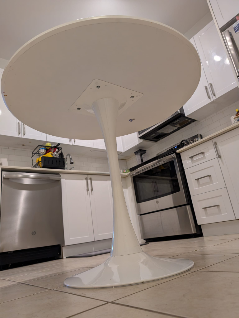 White Round Dining Table - photo 2