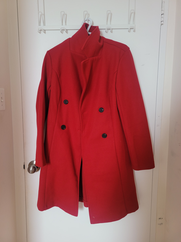 Red Double Breasted Peacoat - photo 3