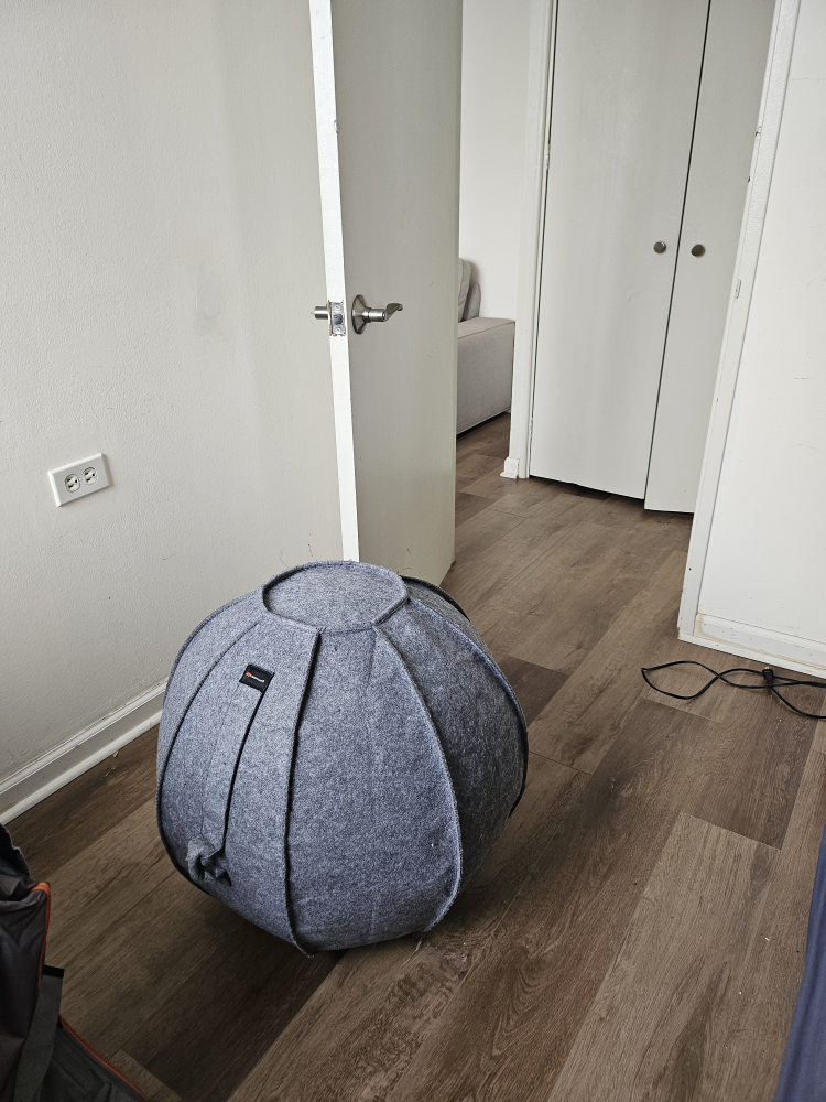 Balance Ball Chair - Gray Fabric Cover