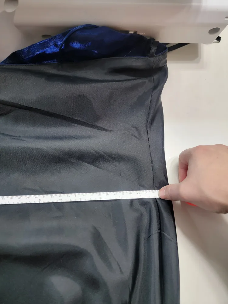 Navy Blue Satin Maxi Dress image indicator(7)