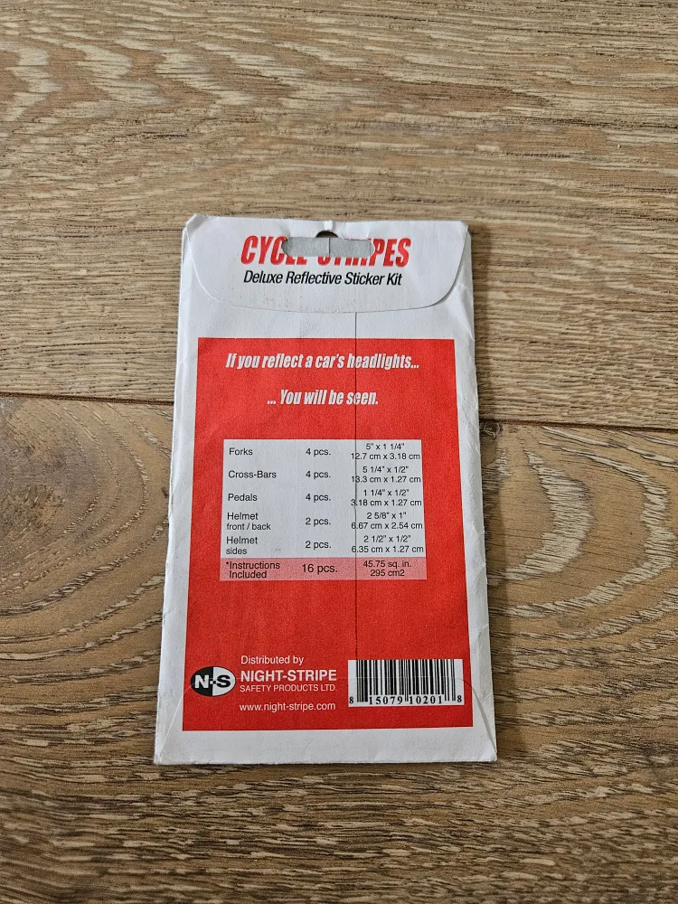 16-Piece Cycle-Stripes Deluxe Reflective Sticker Kit image indicator(2)