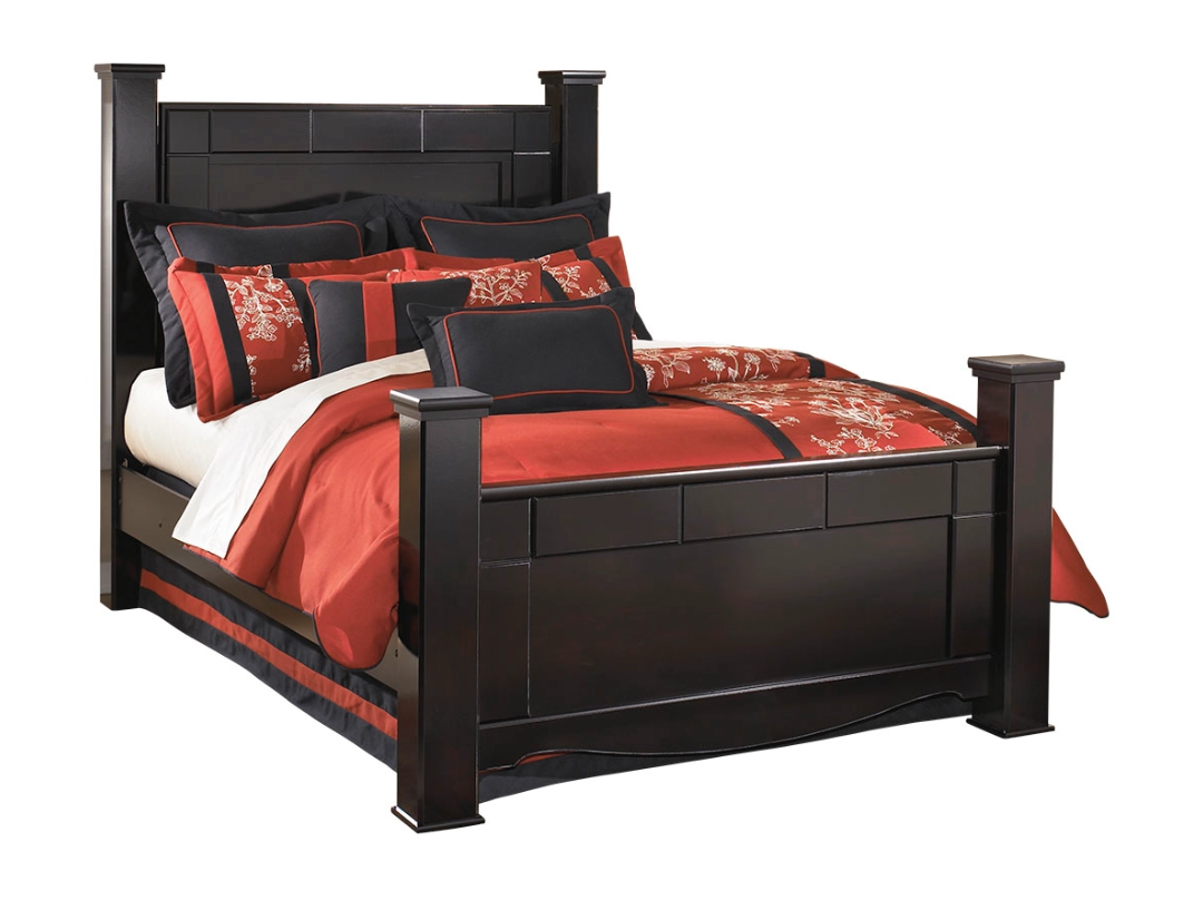 King Size Poster Bed Frame - Black