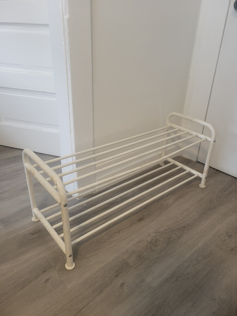 White Metal Shoe Rack
