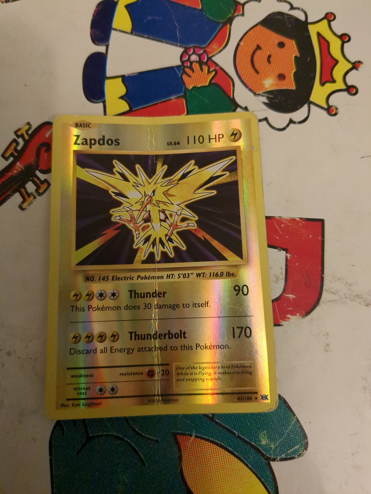 Zapdos 42/108 Pokemon Card