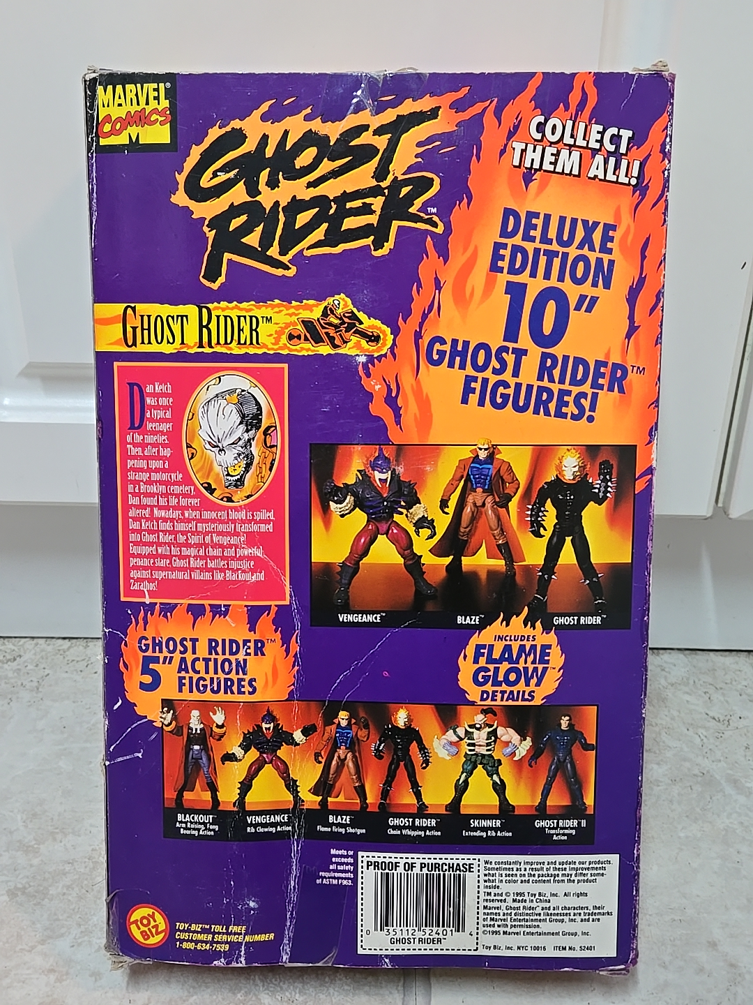 Vintage Marvel Comics Toy Biz Ghost Rider Deluxe Action Figure - photo 2