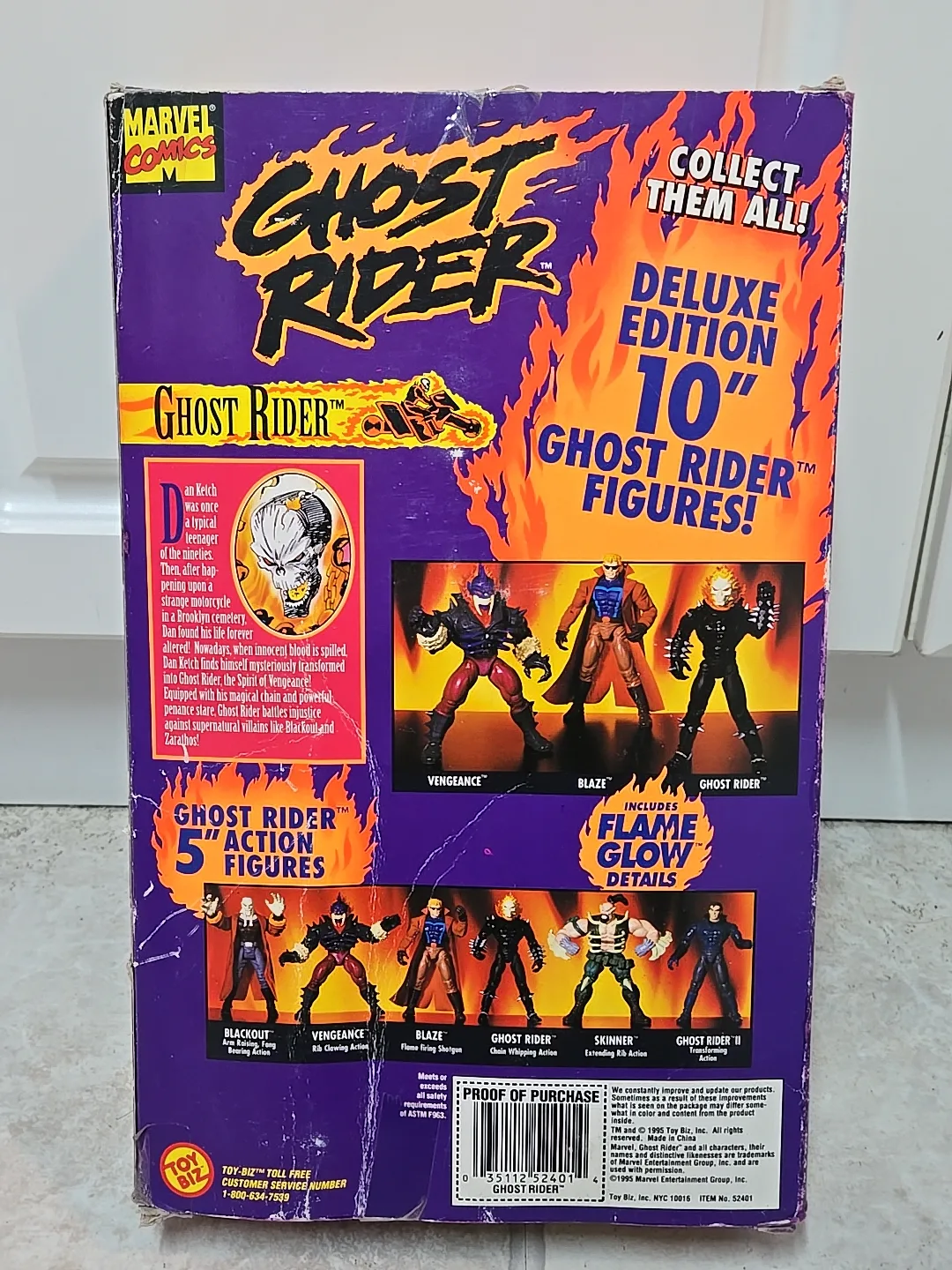 Vintage Marvel Comics Toy Biz Ghost Rider Deluxe Action Figure image indicator(2)