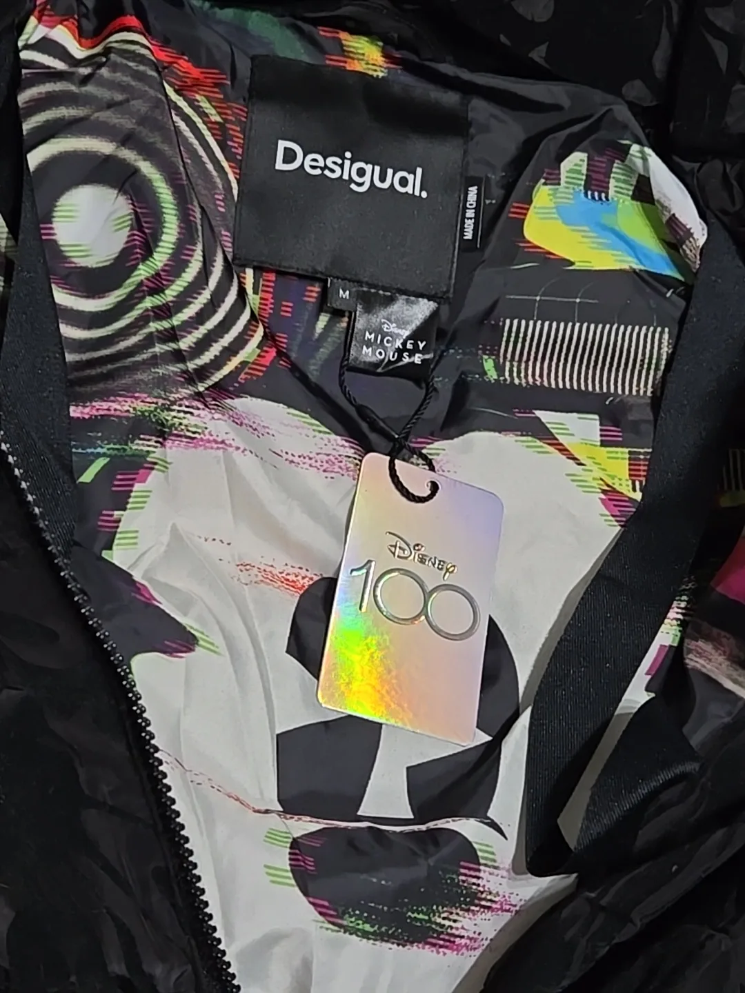 Desigual Mickey Mouse 100th Anniversary Puffer Jacket - Size M image indicator(3)