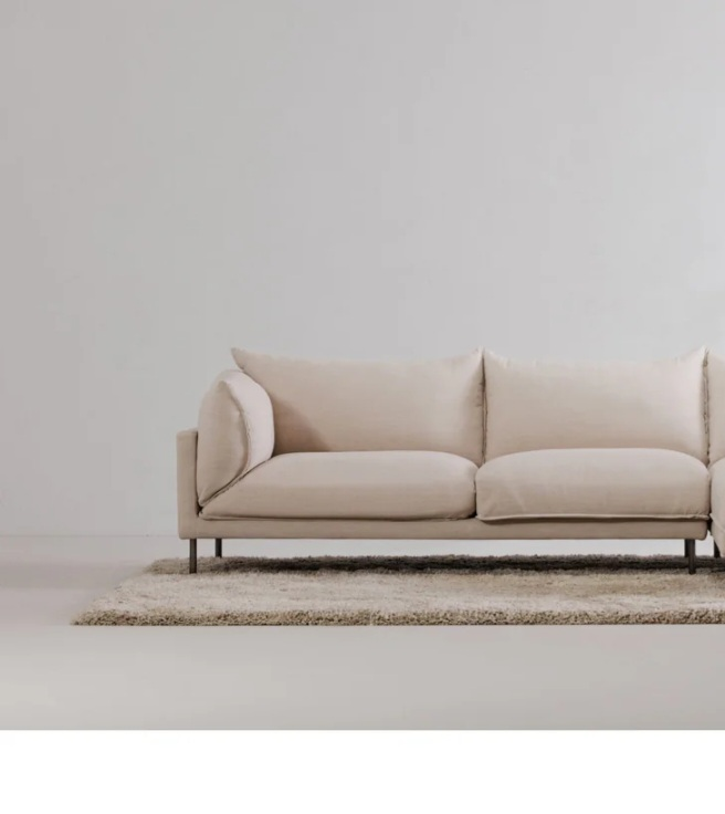 Beige Sectional Sofa ( 2 Seater) ONLY - photo 4
