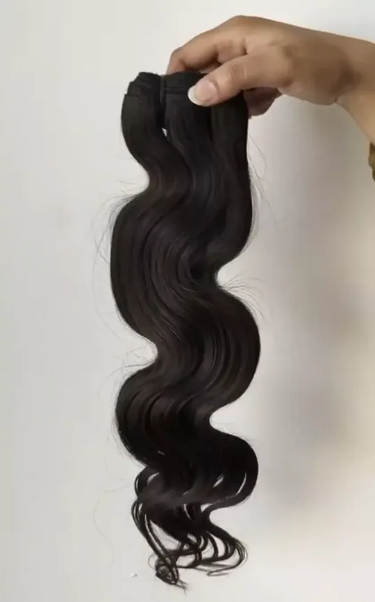 Raw Natural human Indian hair weft extension 20 - 28 in. image indicator(3)