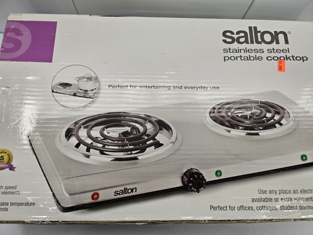 Salton Stainless Steel Portable Cooktop - New in Box - photo 2