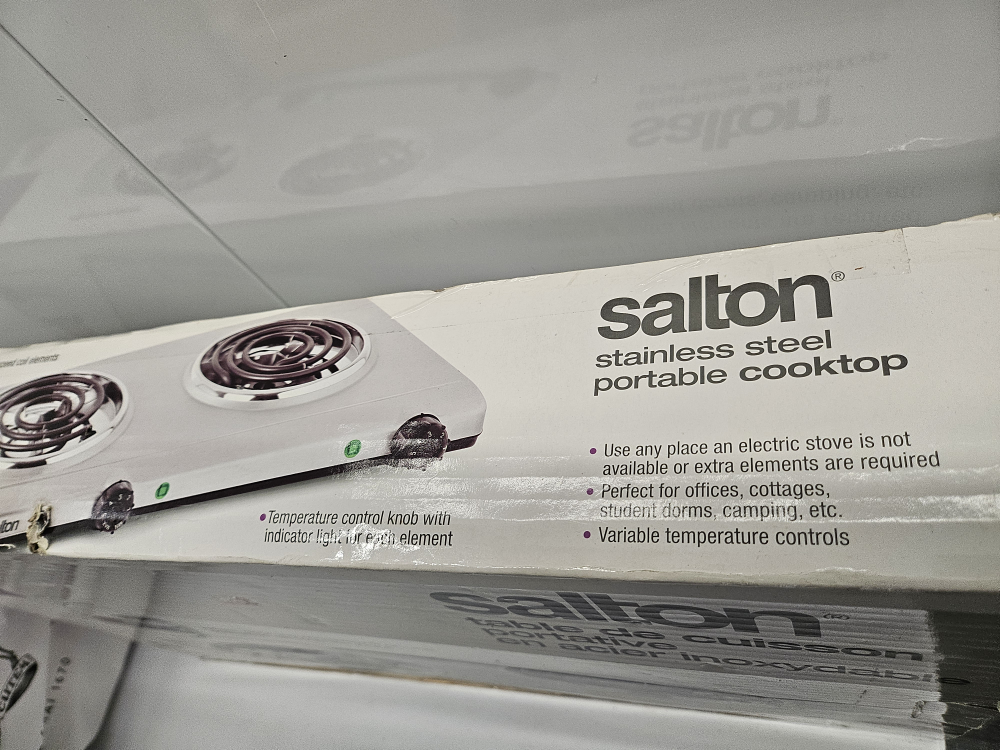 Salton Stainless Steel Portable Cooktop - New in Box - photo 3