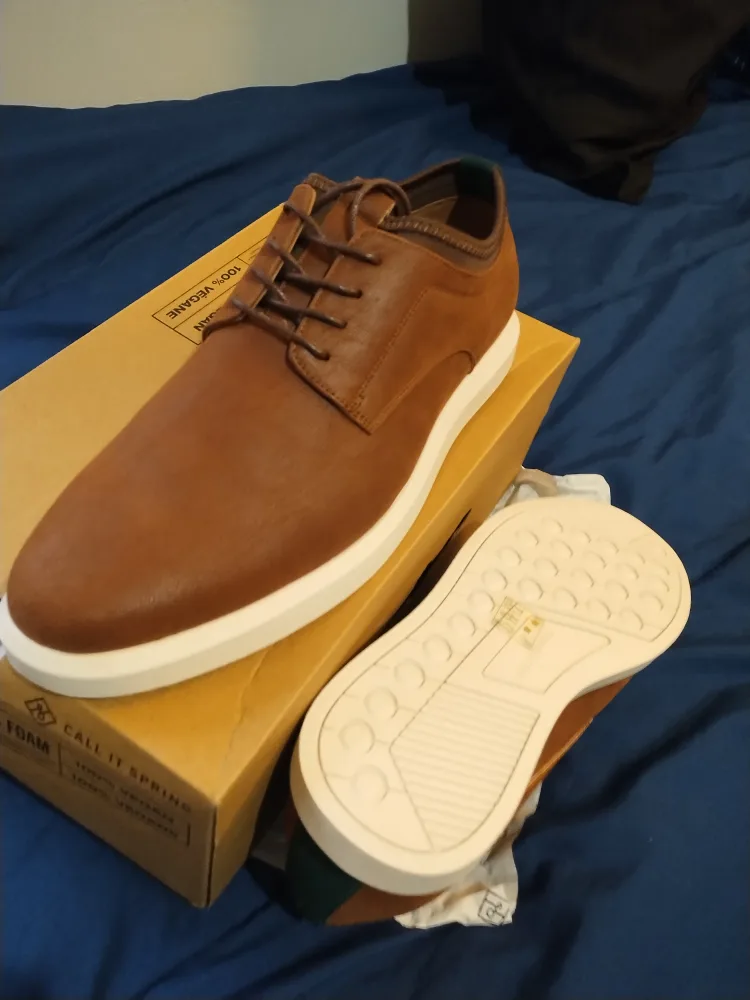 Call It Spring Men's Brown Leather-look Oxfords image indicator(3)