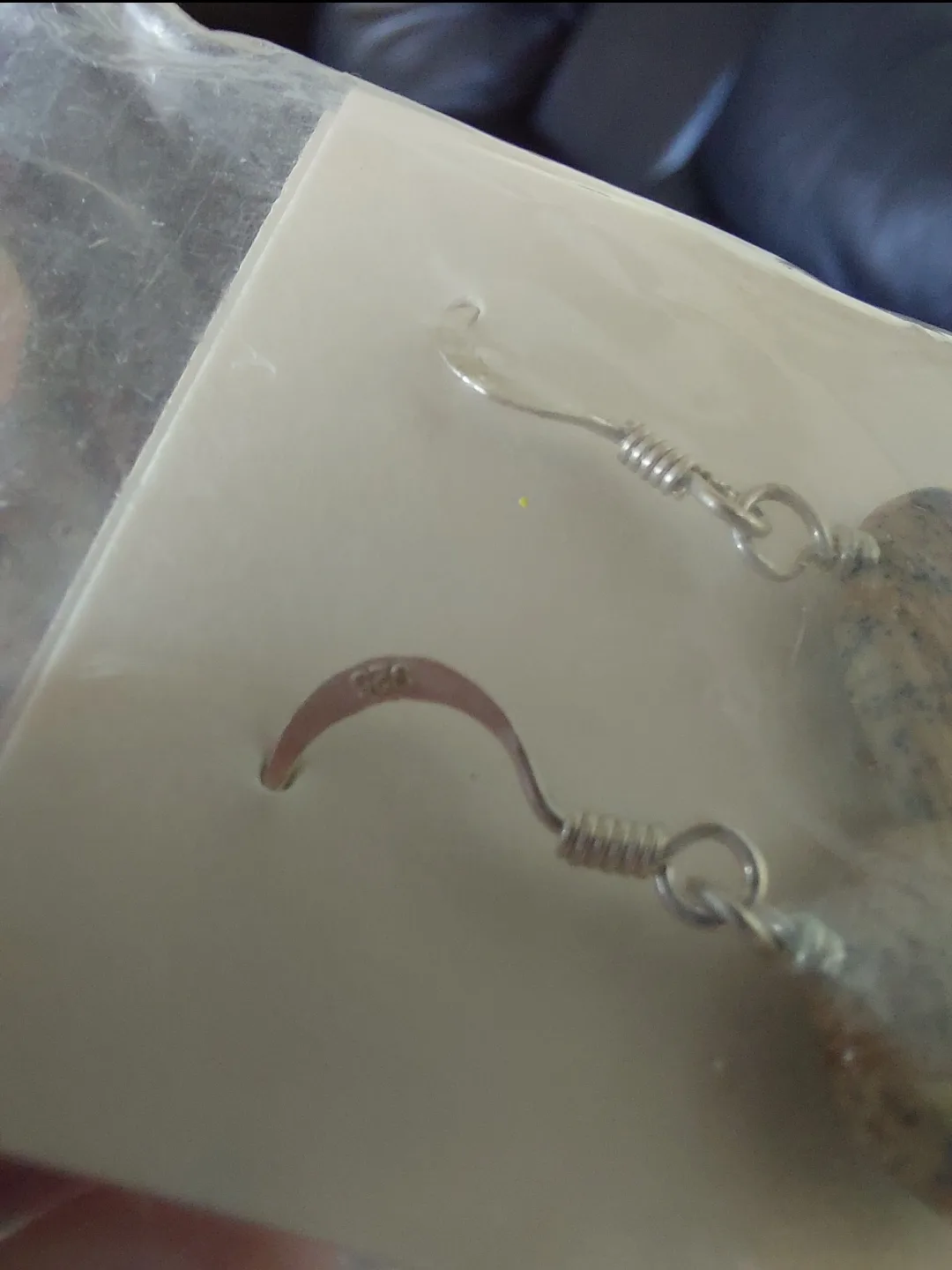 Brand New sterling silver earrings "Bear" "Feather" image indicator(2)