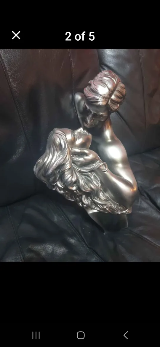 2  Silver Couple Statues image indicator(3)