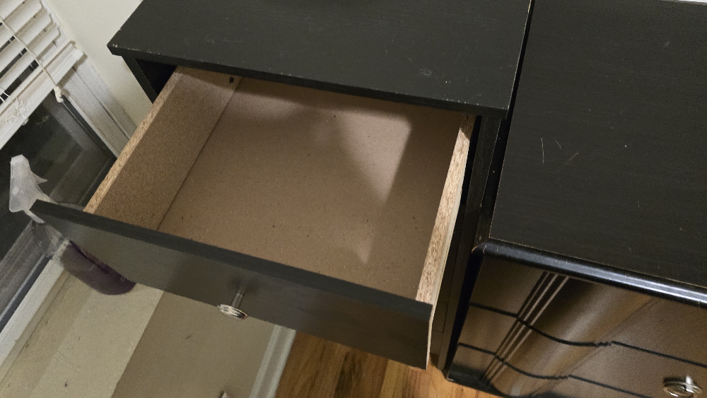 Black 5-Drawer Chest of Drawers - photo 3