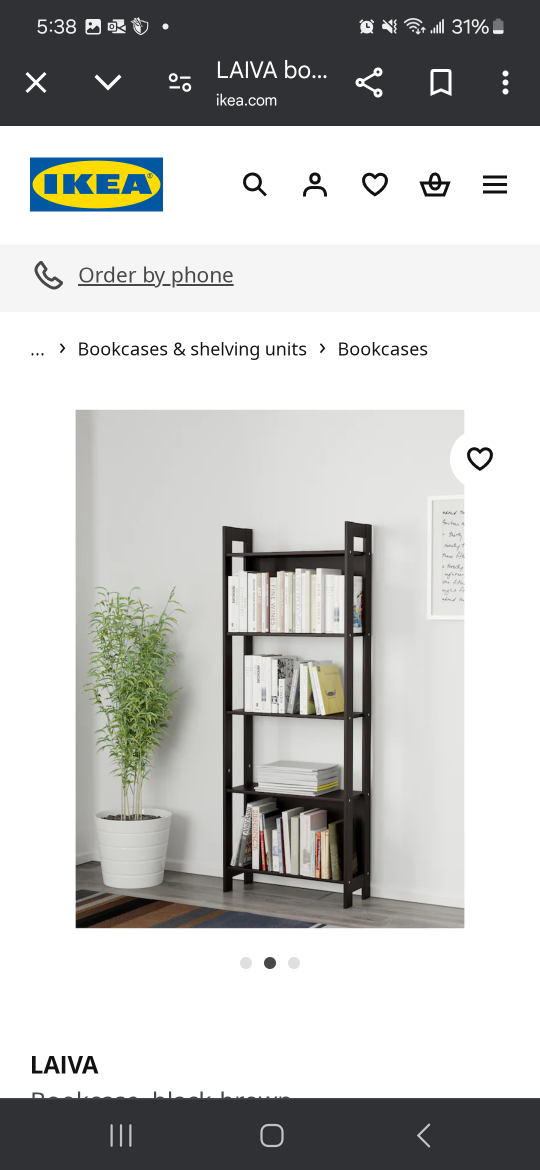 IKEA LAIVA Black-Brown Bookcase - photo 3