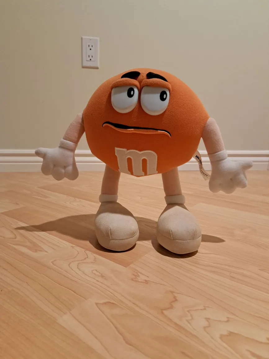 Vintage Mars M&M Toy Fun Friend Bendable Soft Plush 12" image indicator(2)