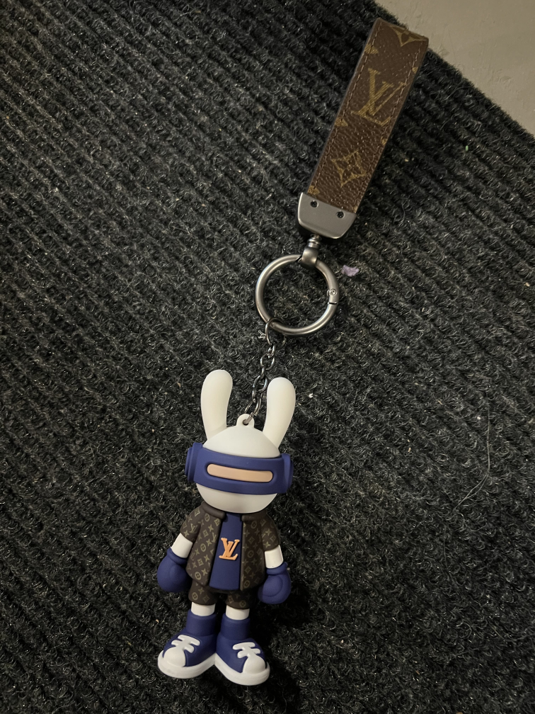 Lv Blue Rabbit Keychain