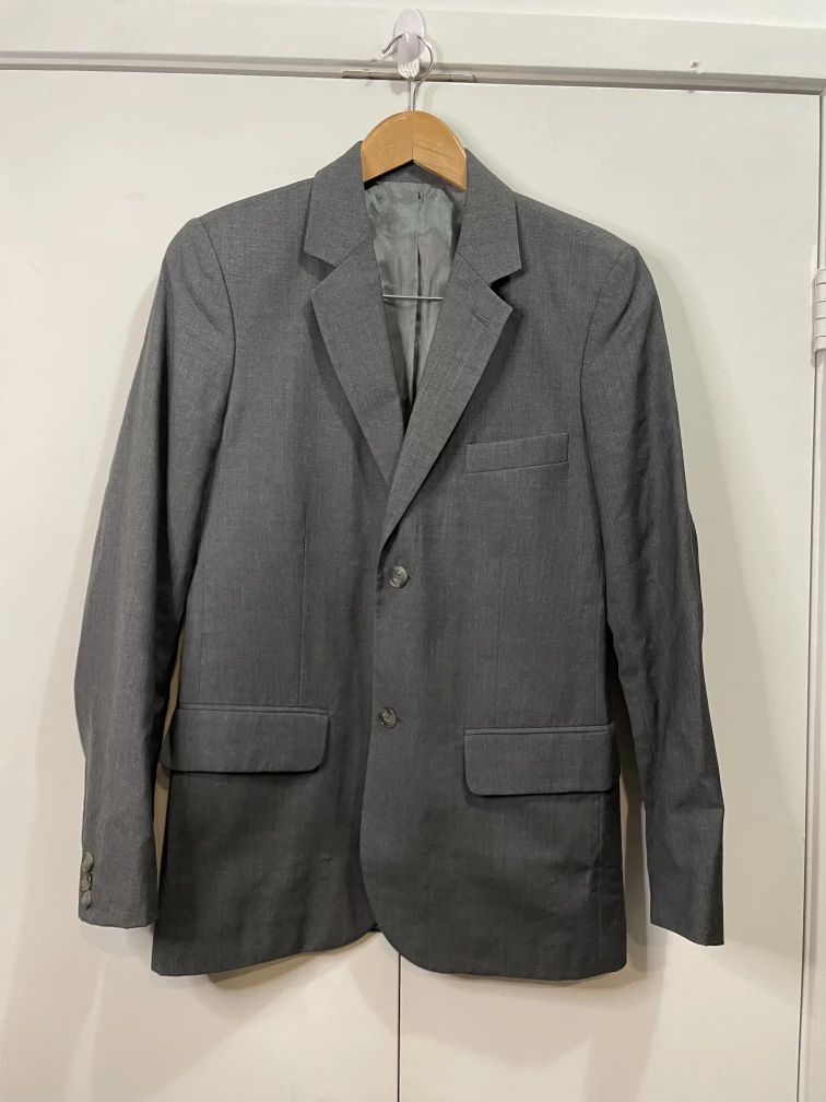 agnes b 100% Wool Grey Suit Jacket