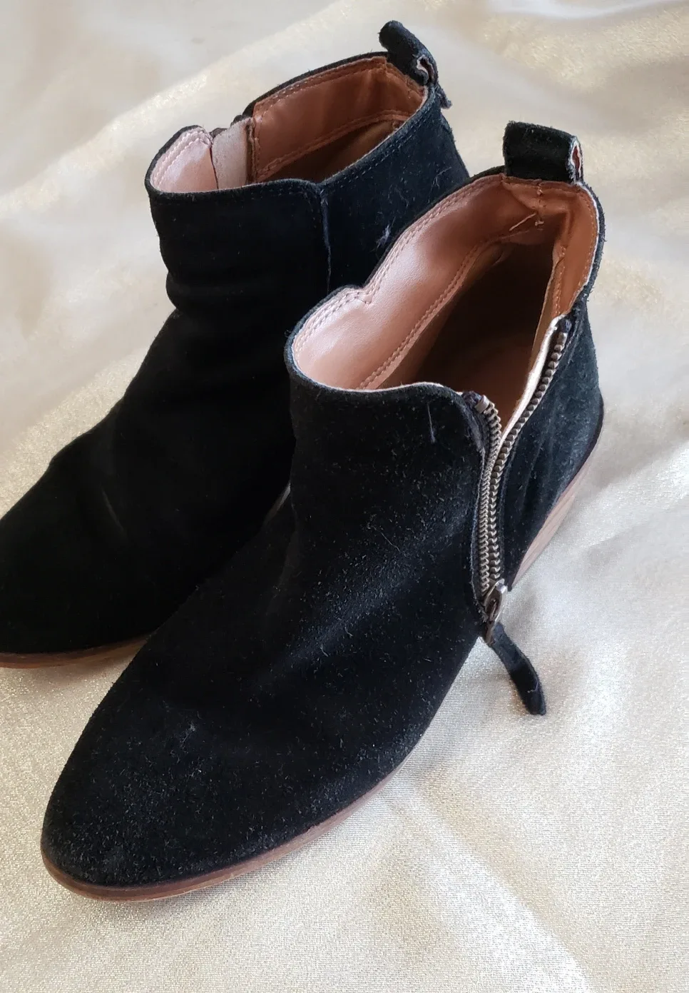 Women's Black Suede Ankle Boots image indicator(2)