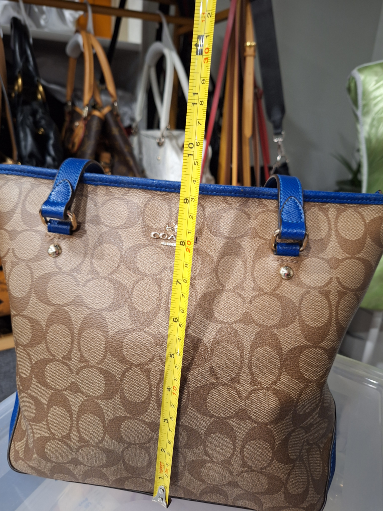 Coach tote bag, blue and brown - photo 5