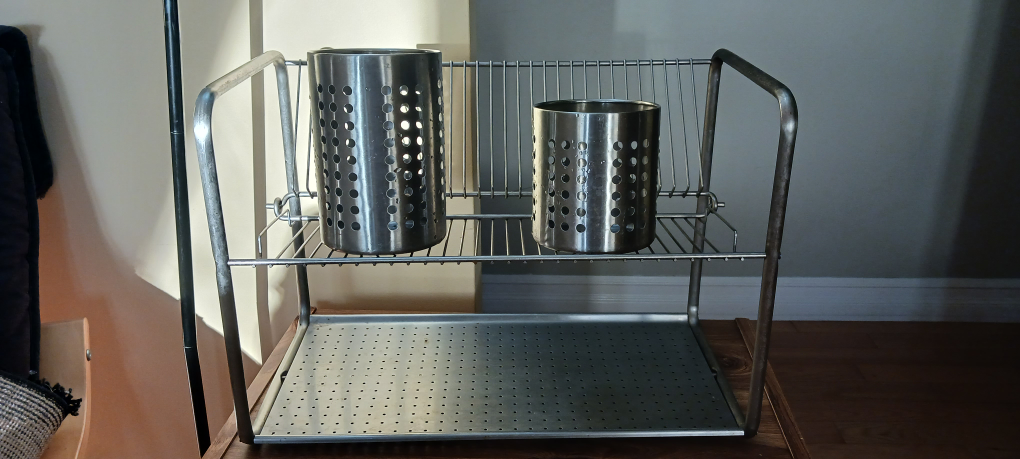 Two-Tier Stainless Steel & Dish Drying Rack