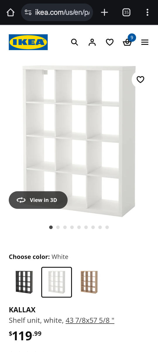 IKEA Kallax Shelving Unit - White - photo 2
