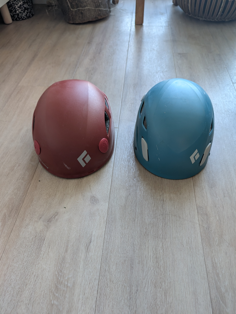 Pair of Black Diamond Half Dome Climbing Helmets