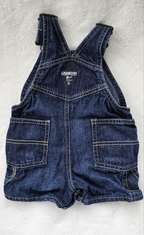 Denim Baby Overall Romper - photo 2