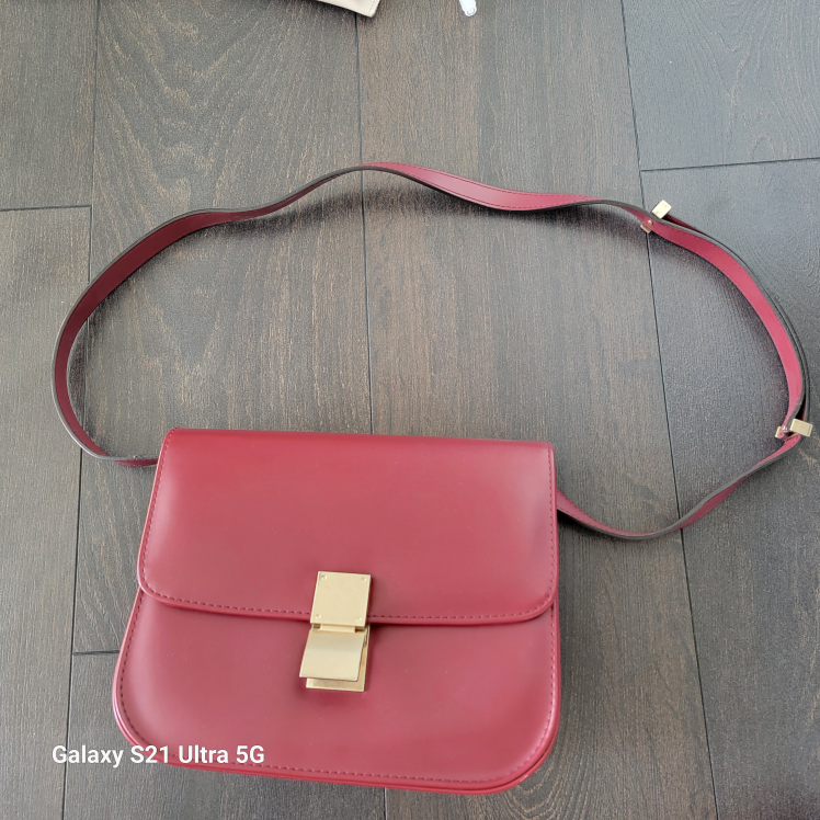 Burgundy Leather Crossbody Bag