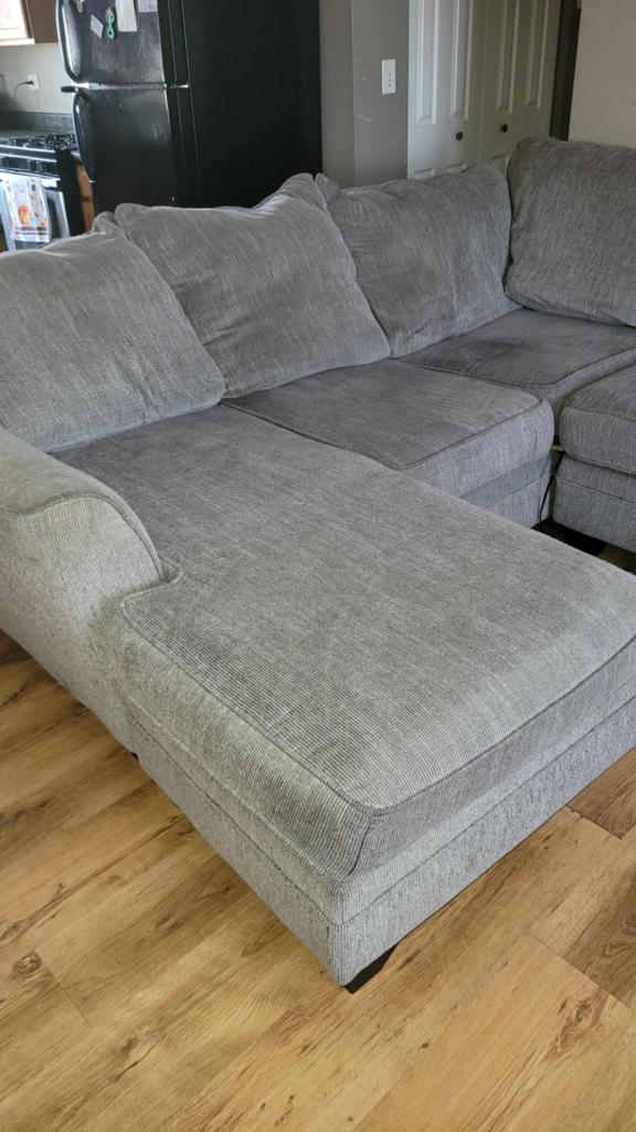 Gray Sectional Sofa with Chaise Lounge - photo 2