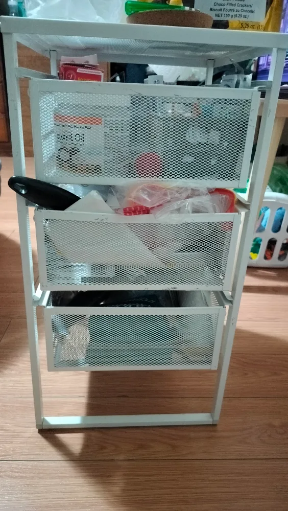 White Metal 3-Drawer Organizer image indicator(2)