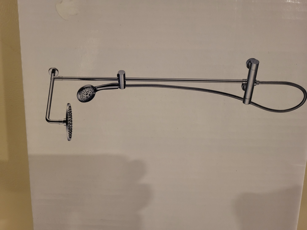 Chrome shower head & hand-held shower set