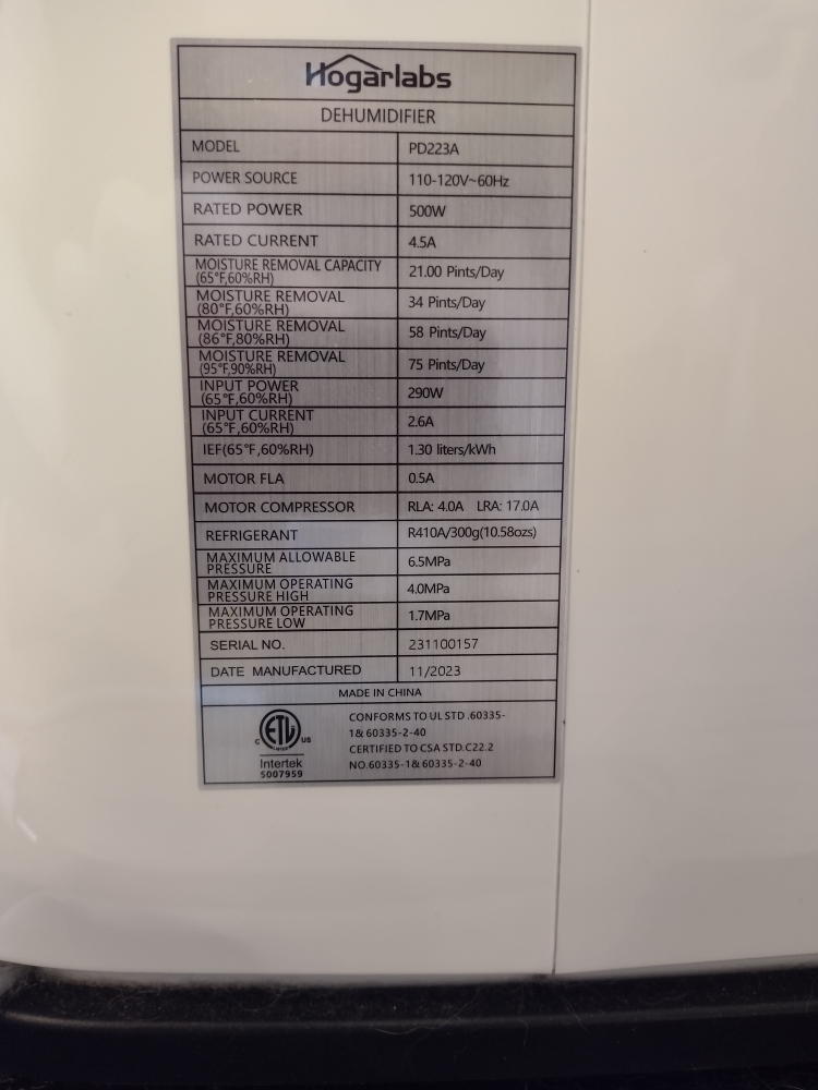 HogarLabs Dehumidifier 4500sq ft - photo 3