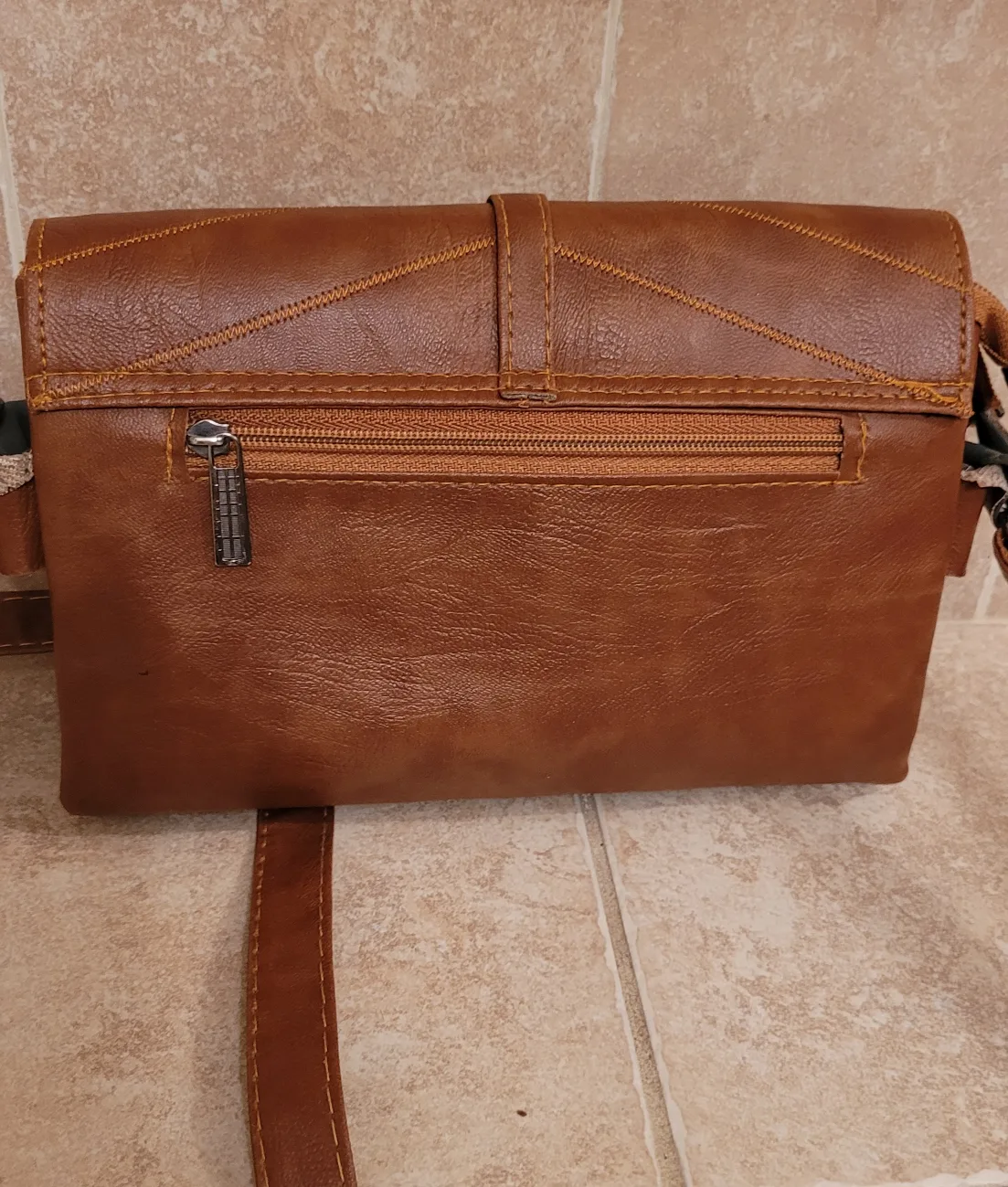 Brown Leather Crossbody Bag 🧡 image indicator(3)