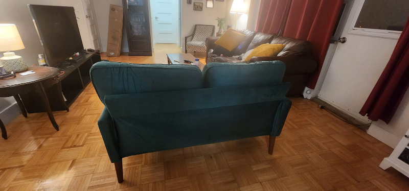Modern Green Loveseat 2 Seater Sofa- NEVER USED& UNOPENED BOX - photo 5